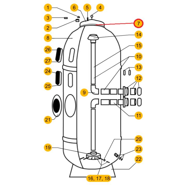 Uszczelka pokrywy filtra Aquaviva AP 450-930 mm