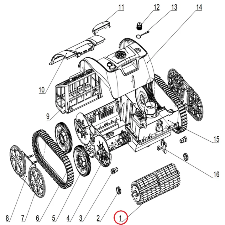 Wałek czyszczący do odkurzacza Aquajoy Cyclone C1 Pro (B.WY3312.04.007)