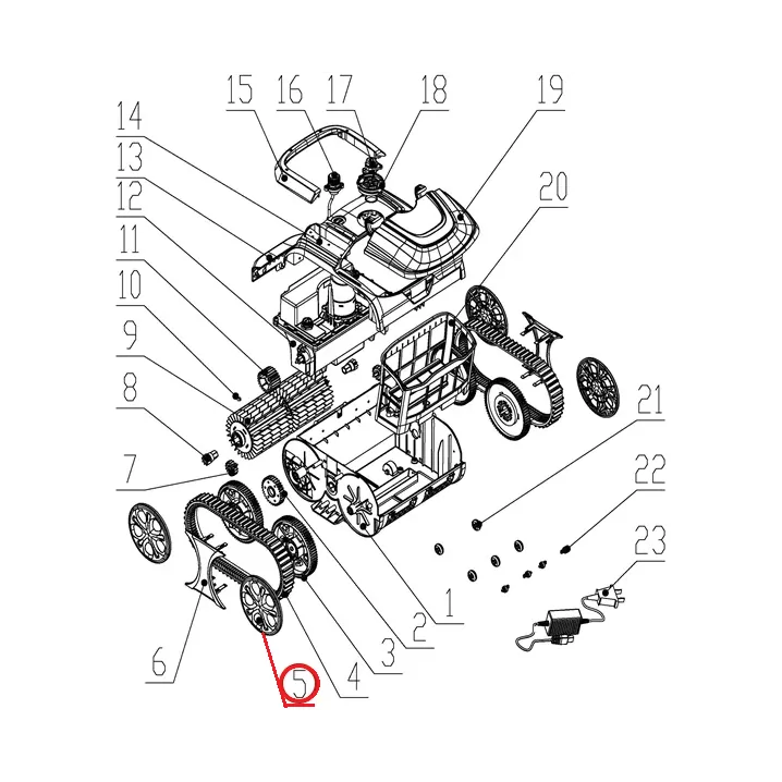 Osłona koła do odkurzacza Wybotics WY200, (Nr5 S.WY3312Pro.25.001)